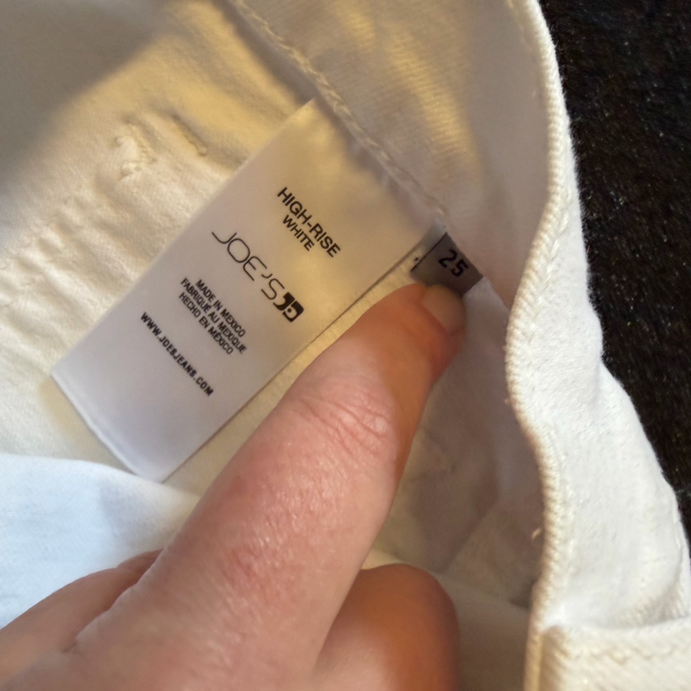 Joe's Jeans White High Rise Flare Jeans Size 25 Patch Pocket - Picture 8 of 8